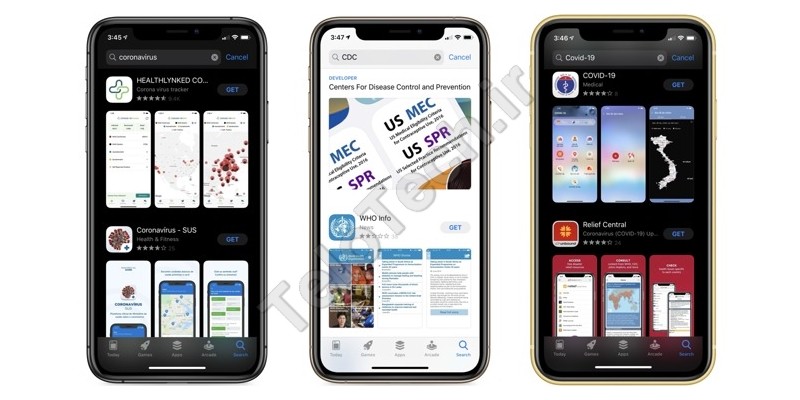 اپل در نهایت برنامه ویروس کرونا را در اپ استور تایید کرد.