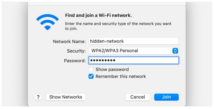 مک خود را به یک شبکه Wi-Fi مخفی متصل کنید