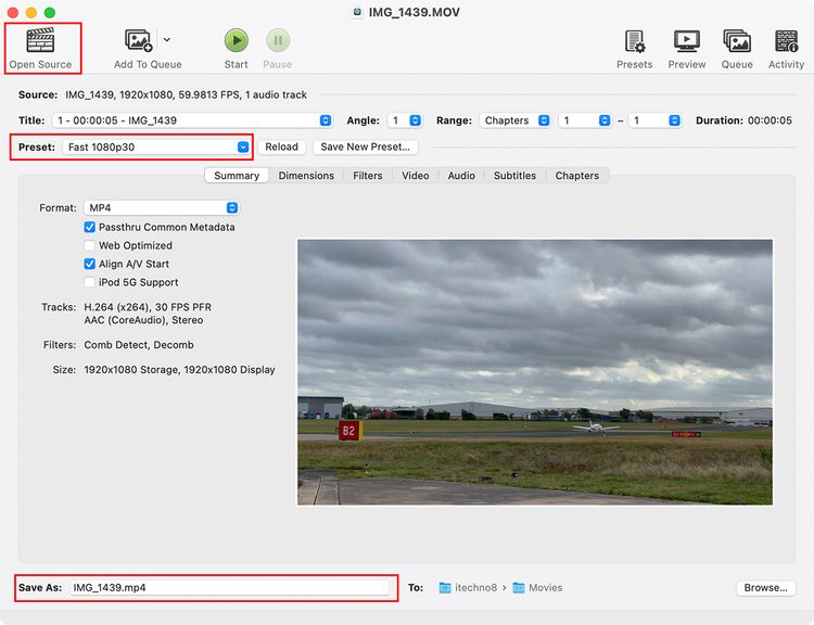 نحوه تبدیل فایل‌های MOV به MP4 با استفاده از HandBrake