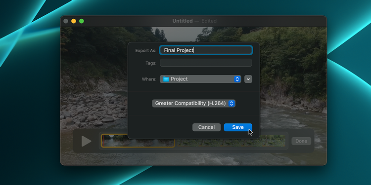 نحوه خروجی گرفتن ویدیوهای ادغام شده با QuickTime Player