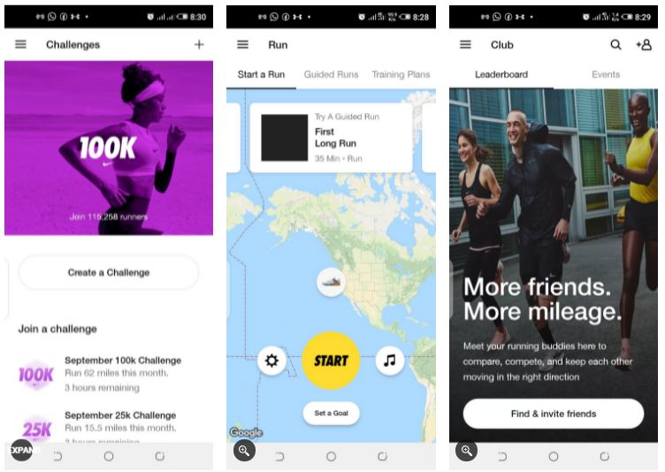 برنامه دویدن و تناسب اندام برای آیفون و اندروید Nike run club