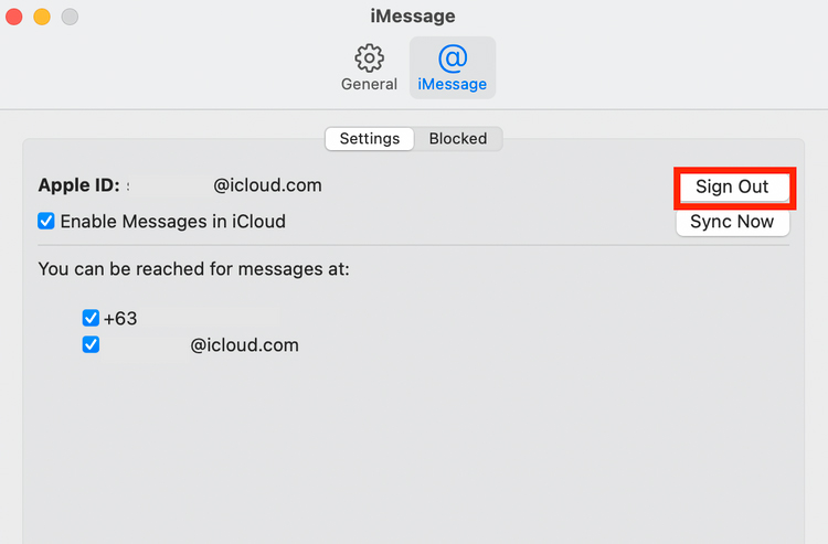 خاموش کردن iMessage در مک