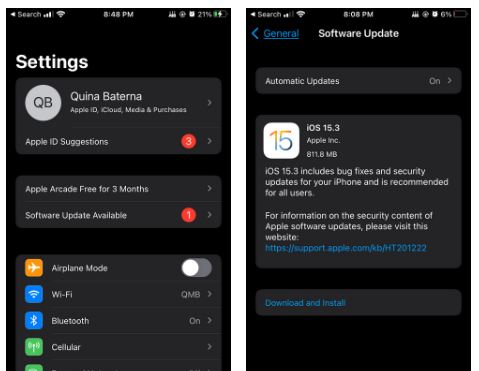 چگونه دستگاه خود را به iOS 15.3 آپدیت کنیم
